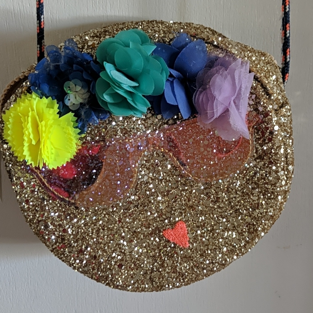 Sparkly girls Crewcuts emoji purse